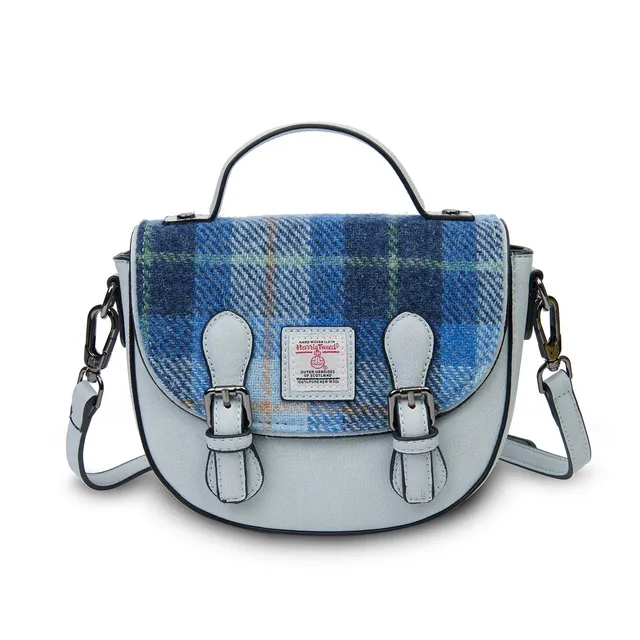 cappellificio-biellese-1935-the-mini-cobble-satchel-blue-tartan image 1