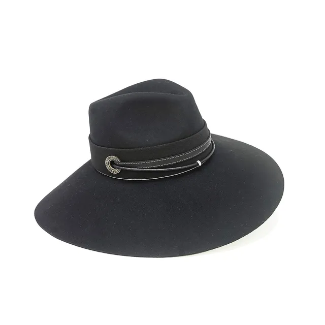 doria-1905-trocadero-cappello-donna-tesa-larga-feltro-lana-nero image 1