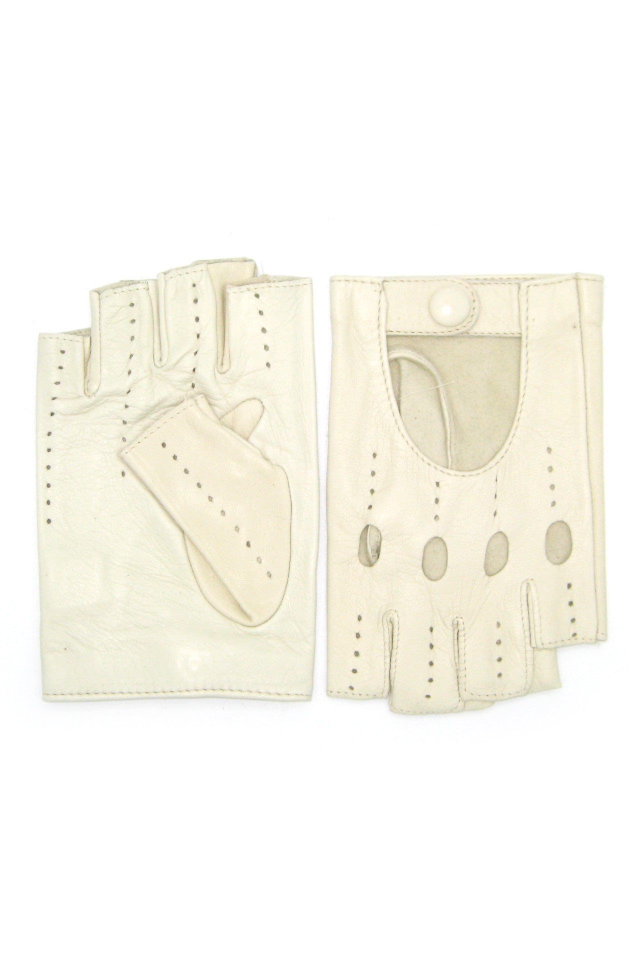 sermoneta-gloves-guanto-nappa-da-guida-mezze-dita-panna image 2