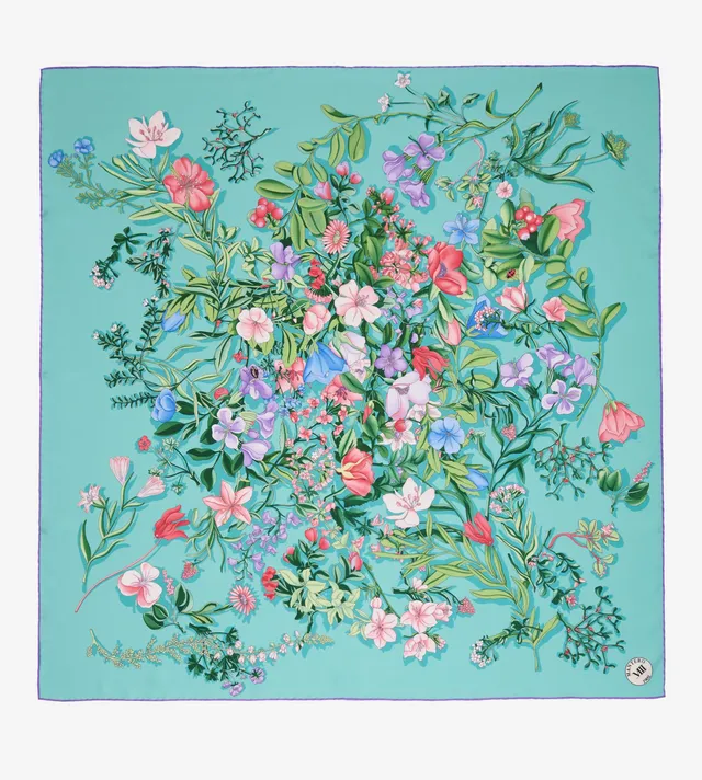 mantero-1902-archivio-n-39-maman-carr-classico-in-seta-90x90-cm-orlo-a-mano-roul image 1