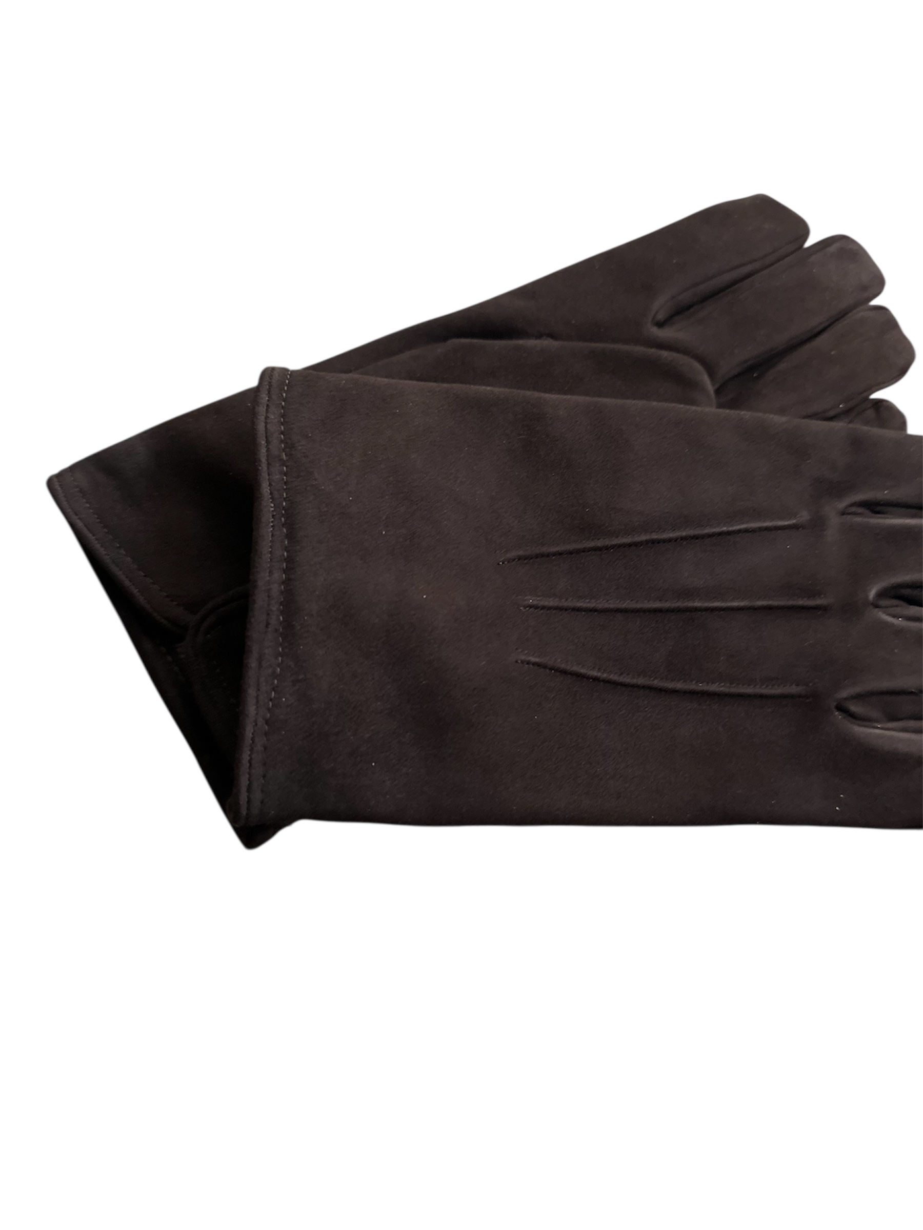 merola-gloves-guanti-in-camoscio-foderati-in-cashmere-marrone-scuro image 2