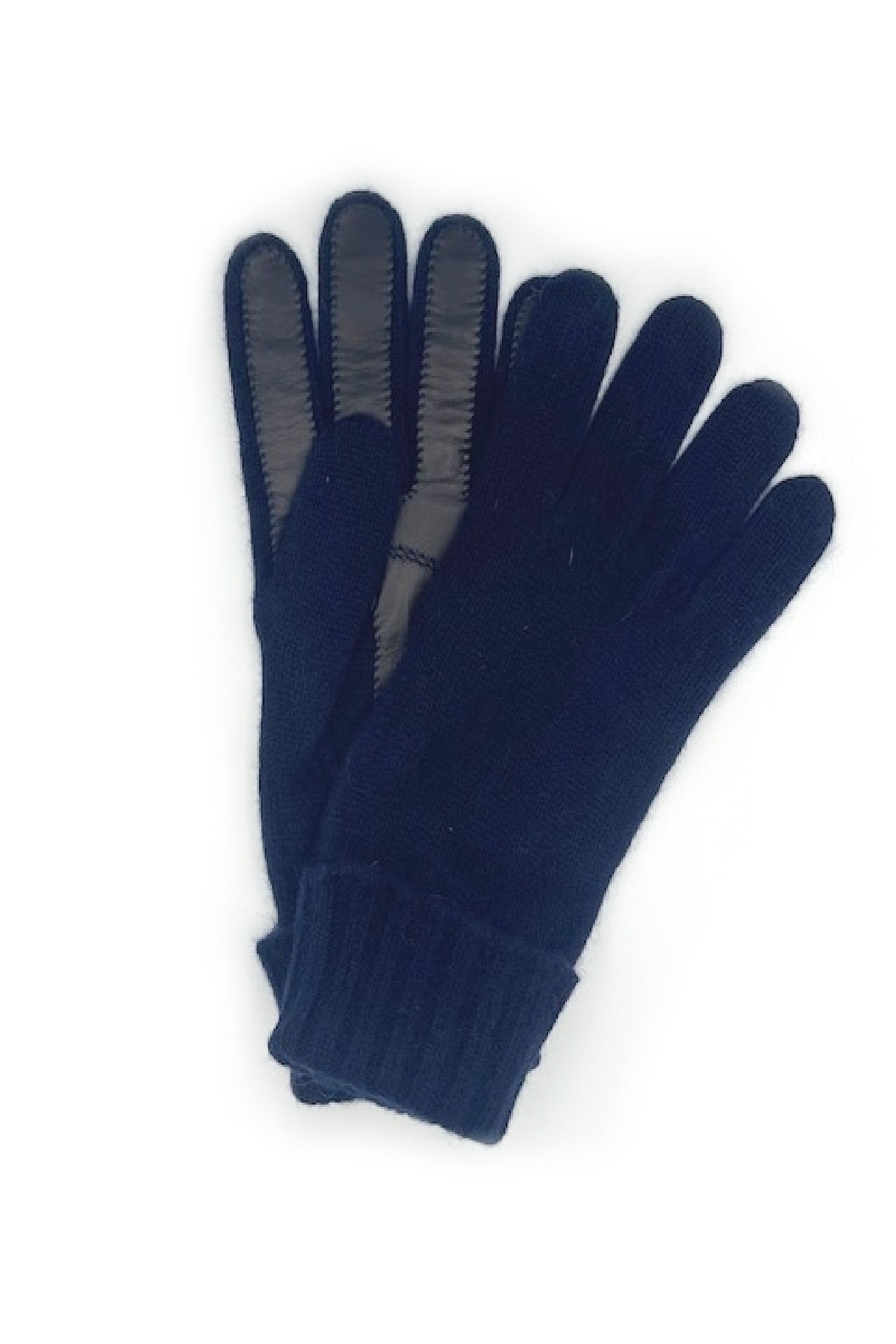 sermoneta-gloves-guanto-2bt-in-cashmere-100-con-palmo-in-nappa-navy image 1