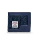 cappellificio-biellese-1935-portafoglio-uomo-navy-herringbone-in-pelle-microfibr image 1