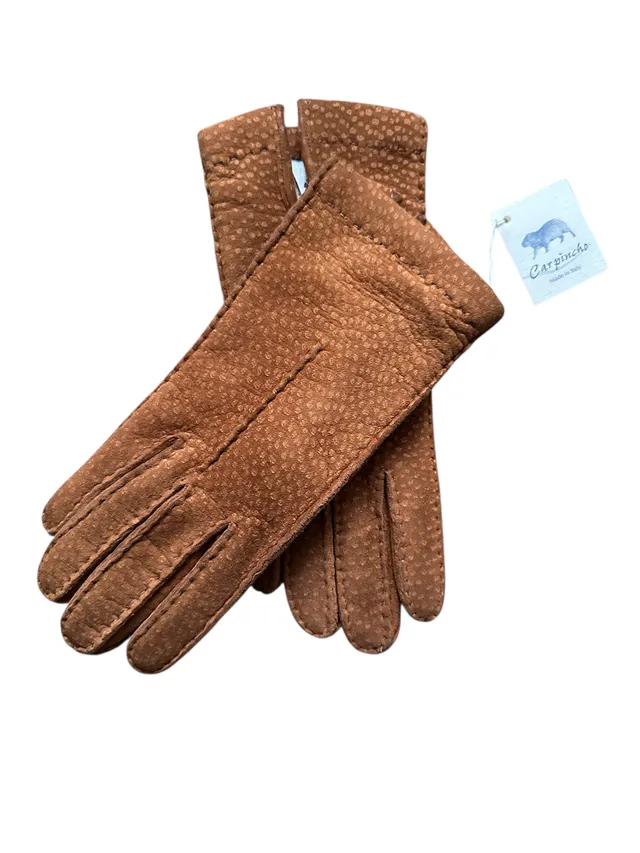 merola-gloves-guanti-in-carpincho-cuciti-a-mano-con-fodera-in-cashmere-tabak image 1