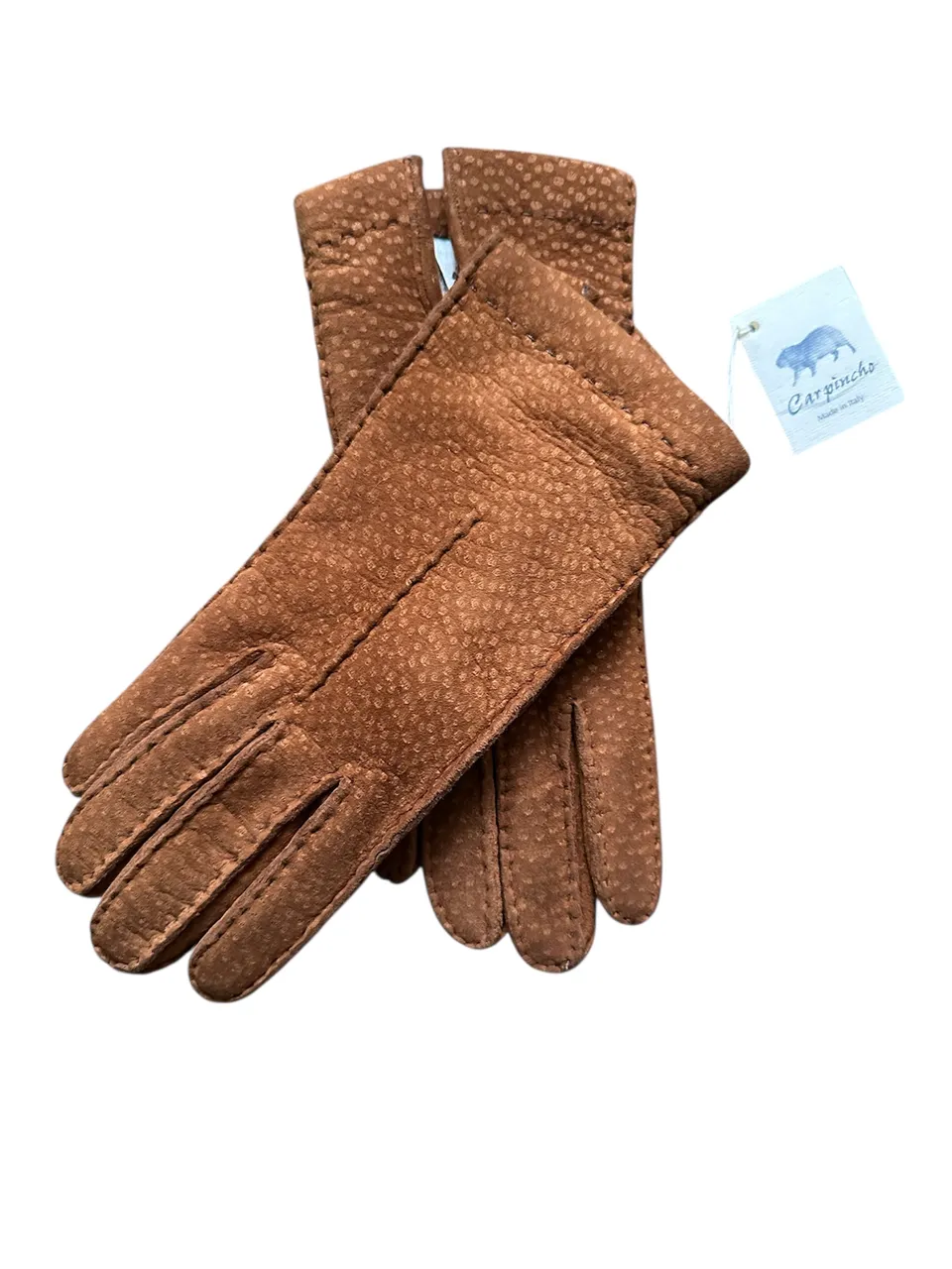merola-gloves-guanti-in-carpincho-cuciti-a-mano-con-fodera-in-cashmere-tabak image 1