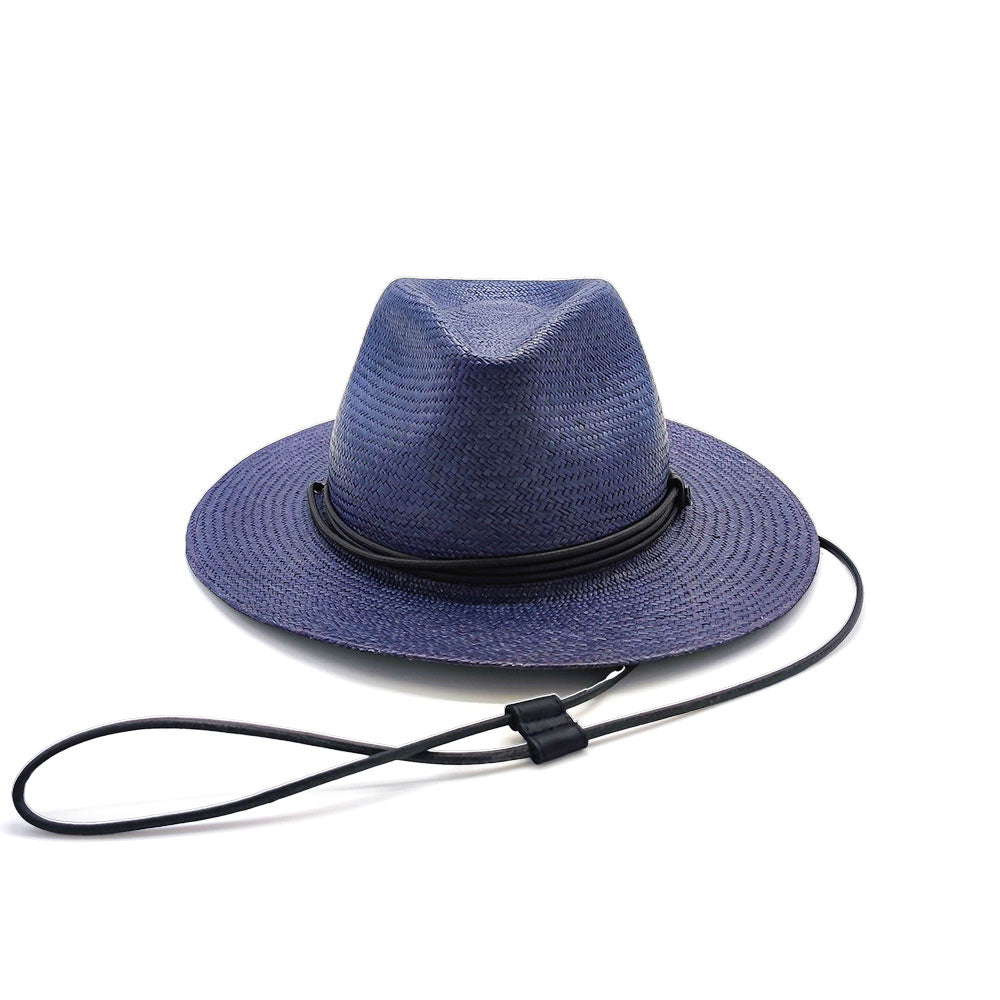 doria-1905-hoodoo-drop-cappello-panama-brisa-western-blu-notte-con-sottogola image 3