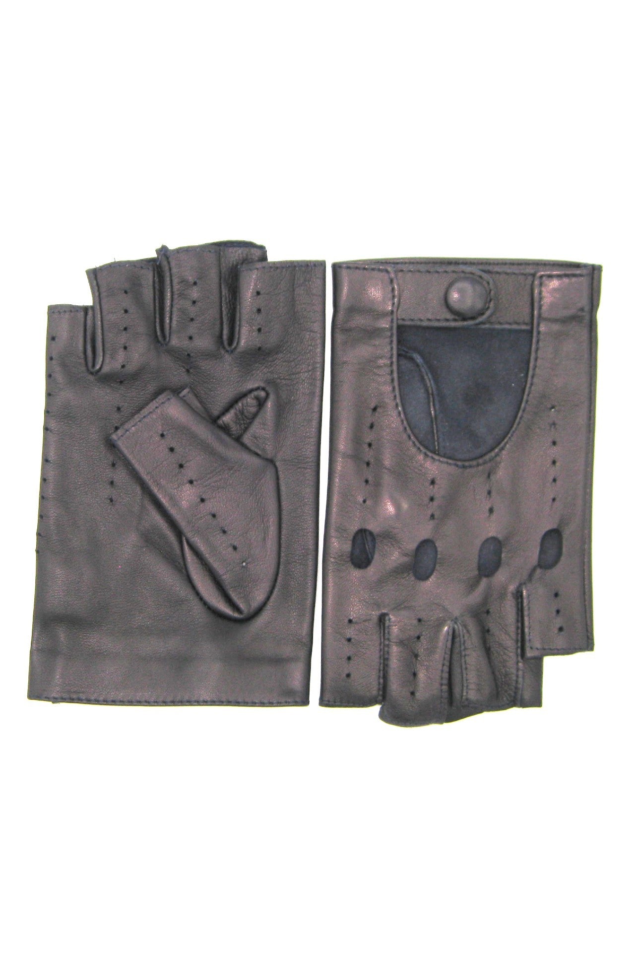 sermoneta-gloves-guanto-in-nappa-da-guida-mezze-dita-navy-da-uomo-donna image 2
