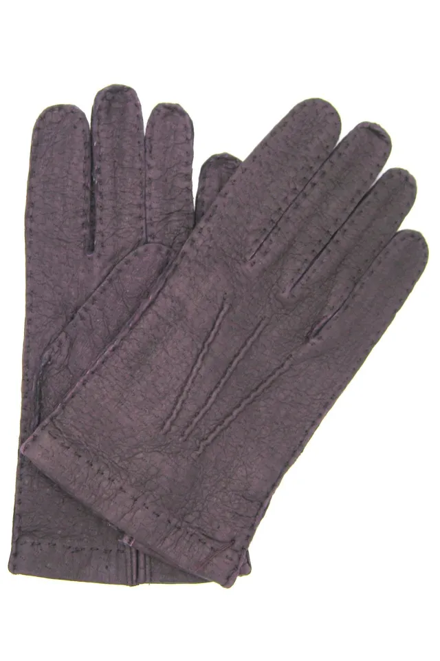 sermoneta-gloves-guanto-in-peccary-sfoderato-cucito-a-mano-viola-scuro image 1