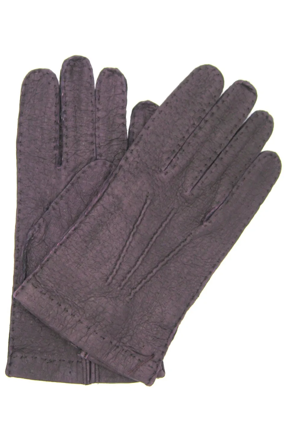 sermoneta-gloves-guanto-in-peccary-sfoderato-cucito-a-mano-viola-scuro image 1