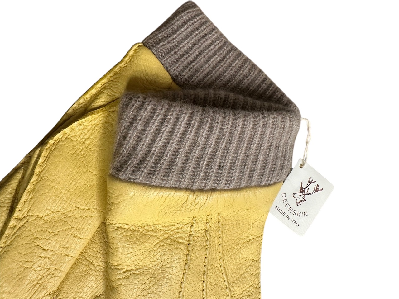 merola-gloves-guanti-in-pelle-di-cervo-con-polsino-in-cashmere-e-fodera-in-cashm image 2