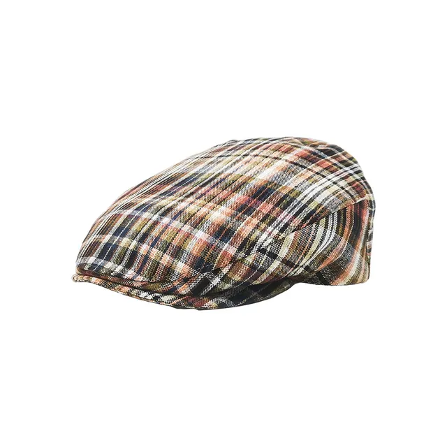 doria-1905-hobo-coppola-piatta-seta-tartan-oliva image 1