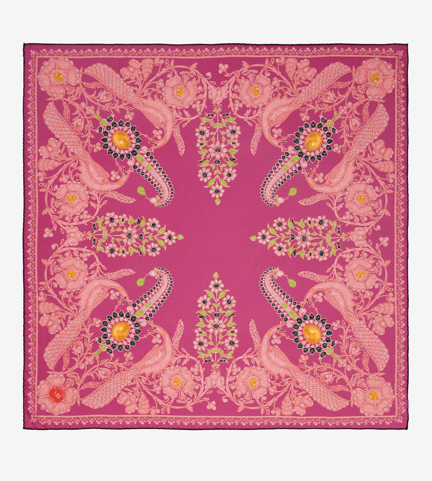 mantero-1902-archivio-n-56-maharaja-foulard-classic-carr-reverse-90x90-cm image 3