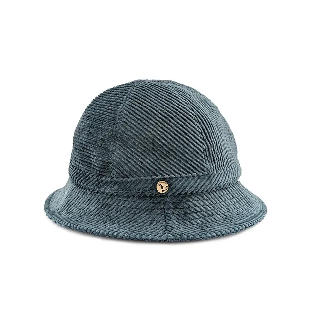 doria-1905-dalida-cloche-in-velluto-a-coste-verde-brughiera image 1