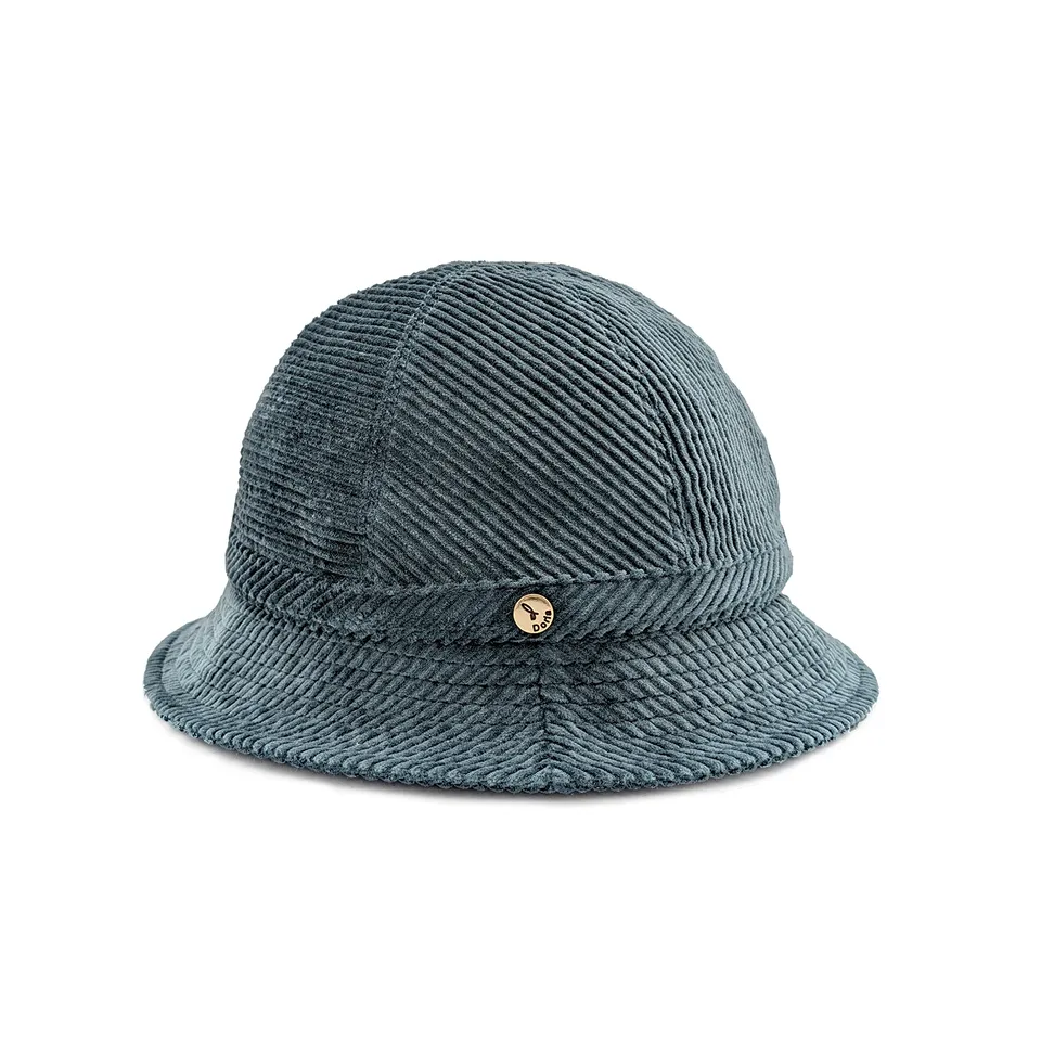 doria-1905-dalida-cloche-in-velluto-a-coste-verde-brughiera image 1