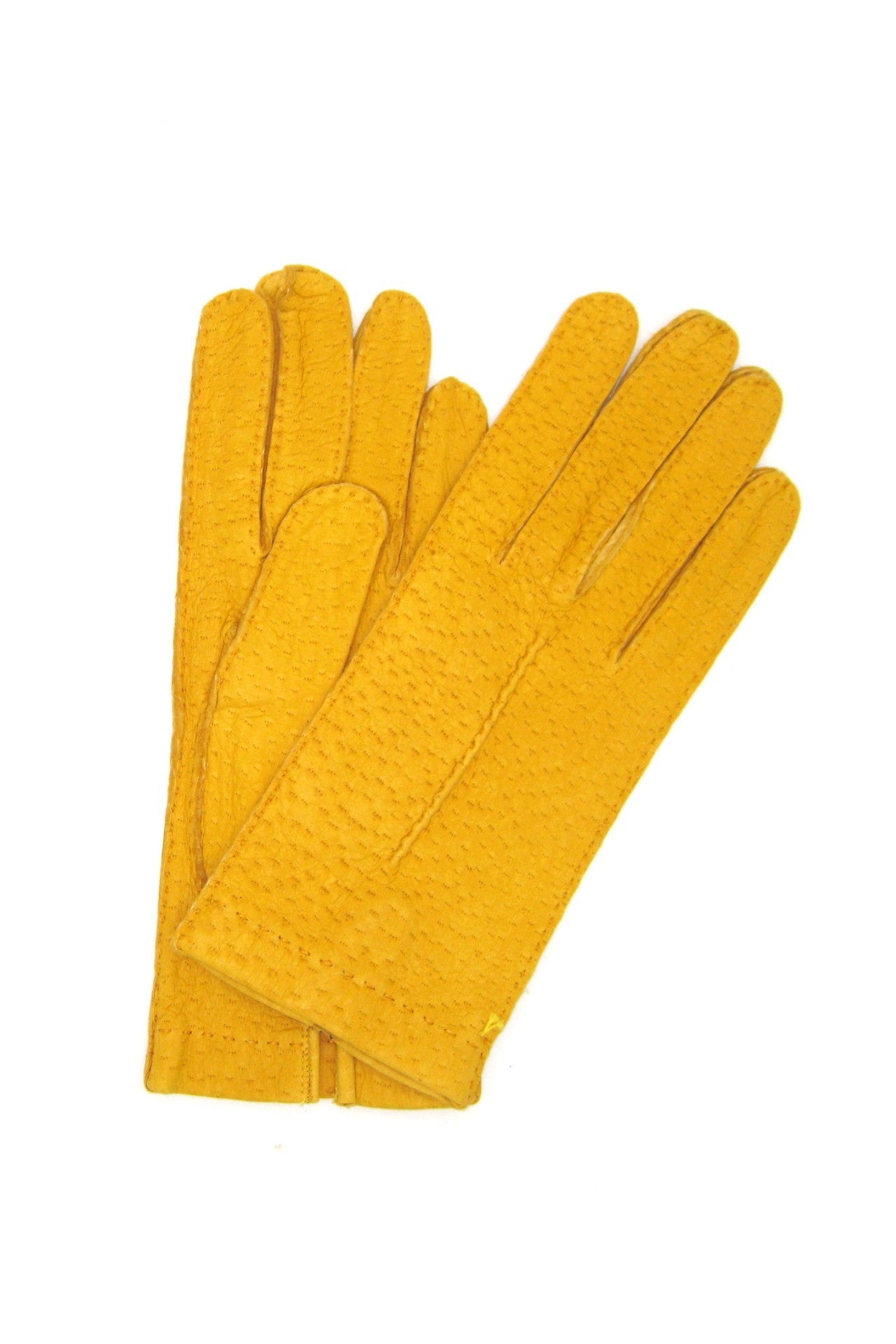 sermoneta-gloves-guanto-in-peccary-sfoderato-cucito-a-mano-giallo image 1