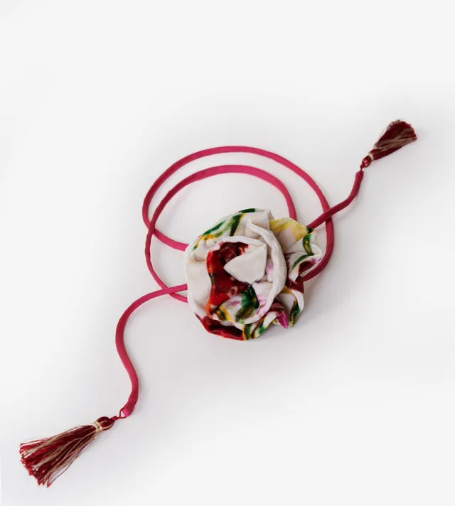 mantero-1902-nara-collana-con-fiore-in-velluto image 1
