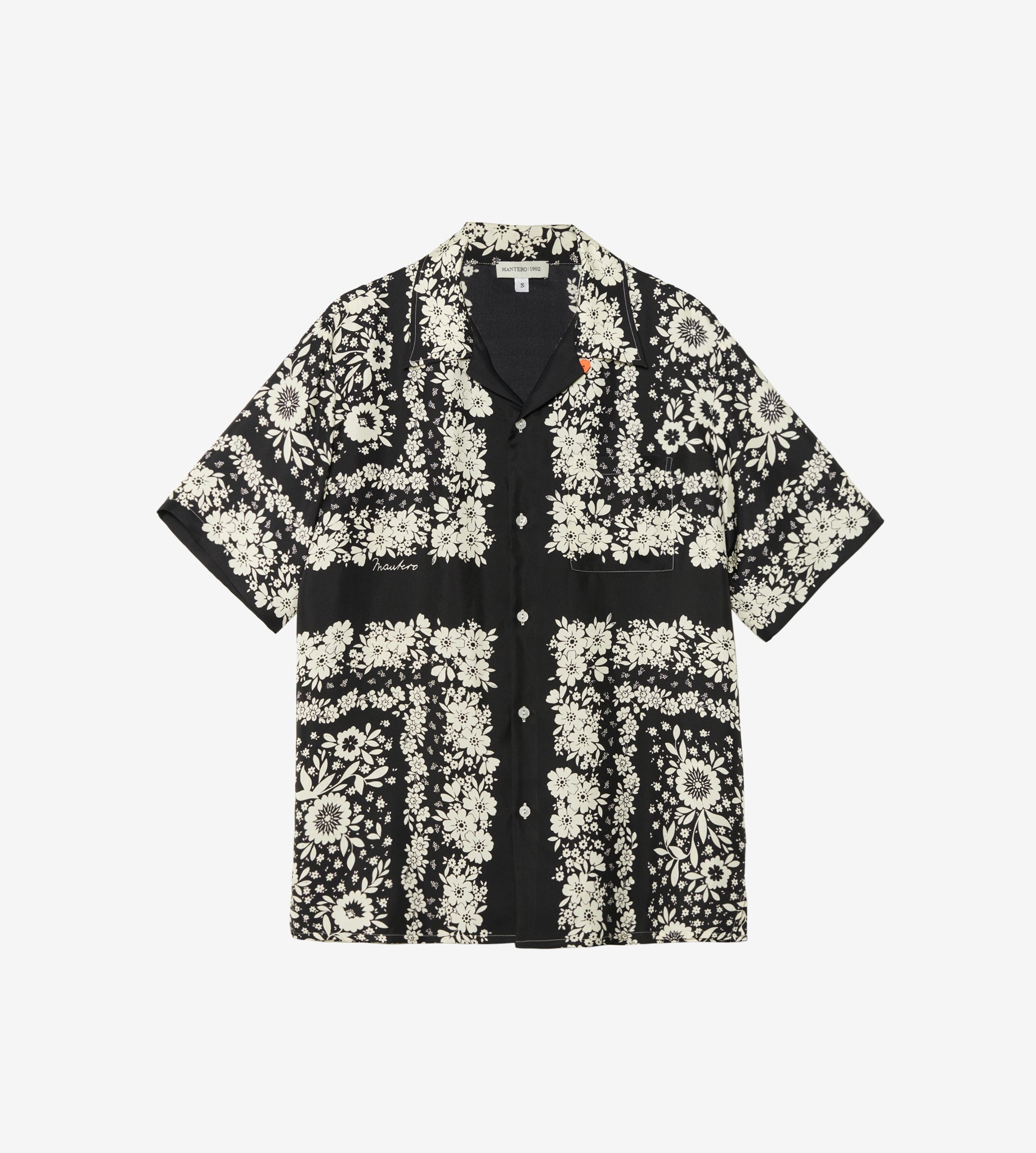 mantero-1902-aloha-camicia-hawaiana-in-twill-di-seta-con-bottoni-logati image 1