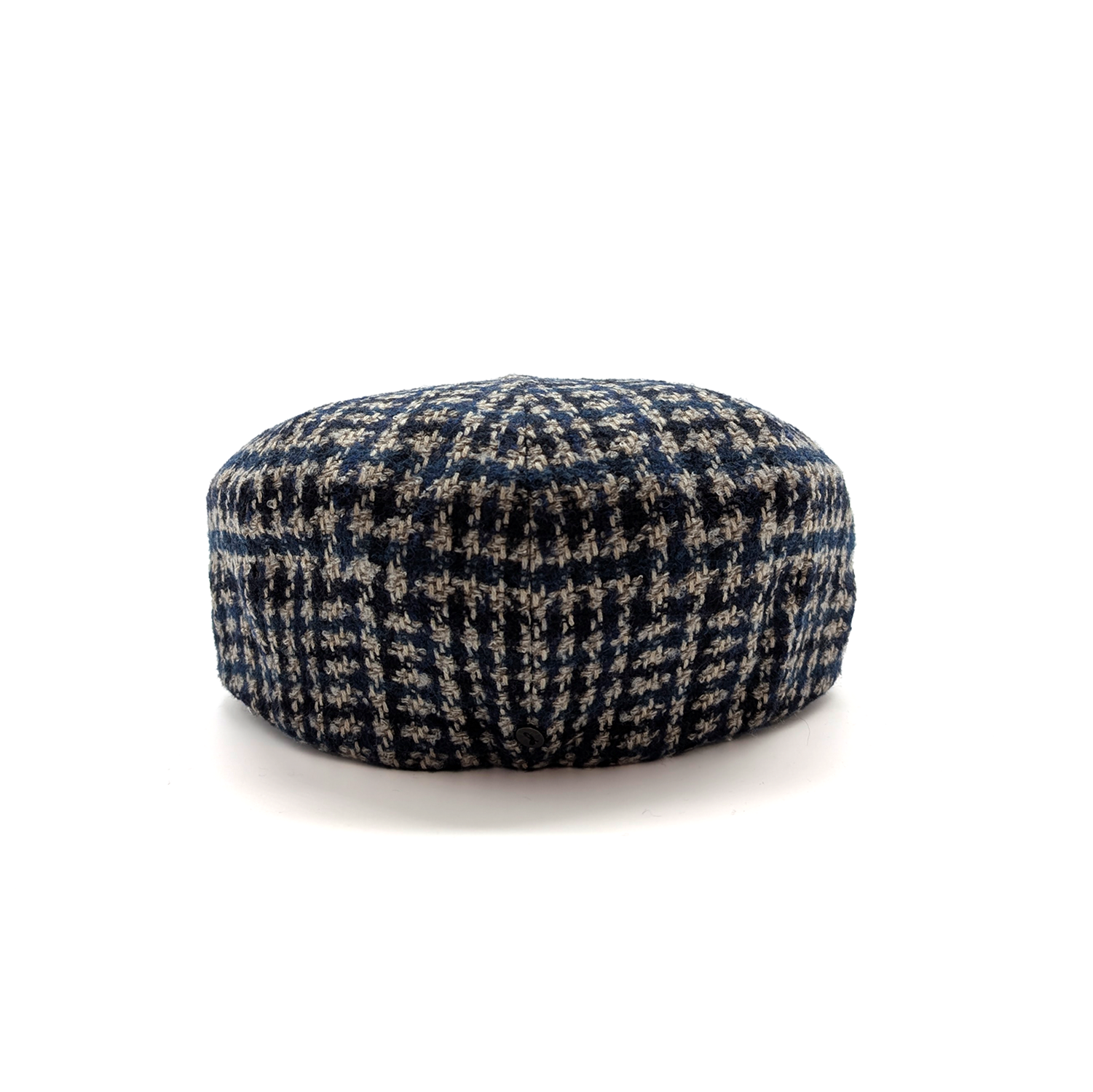 doria-1905-lord-berretto-irlandese-a-spicchi-in-tweed-pied-de-poule-grigio-blu image 5