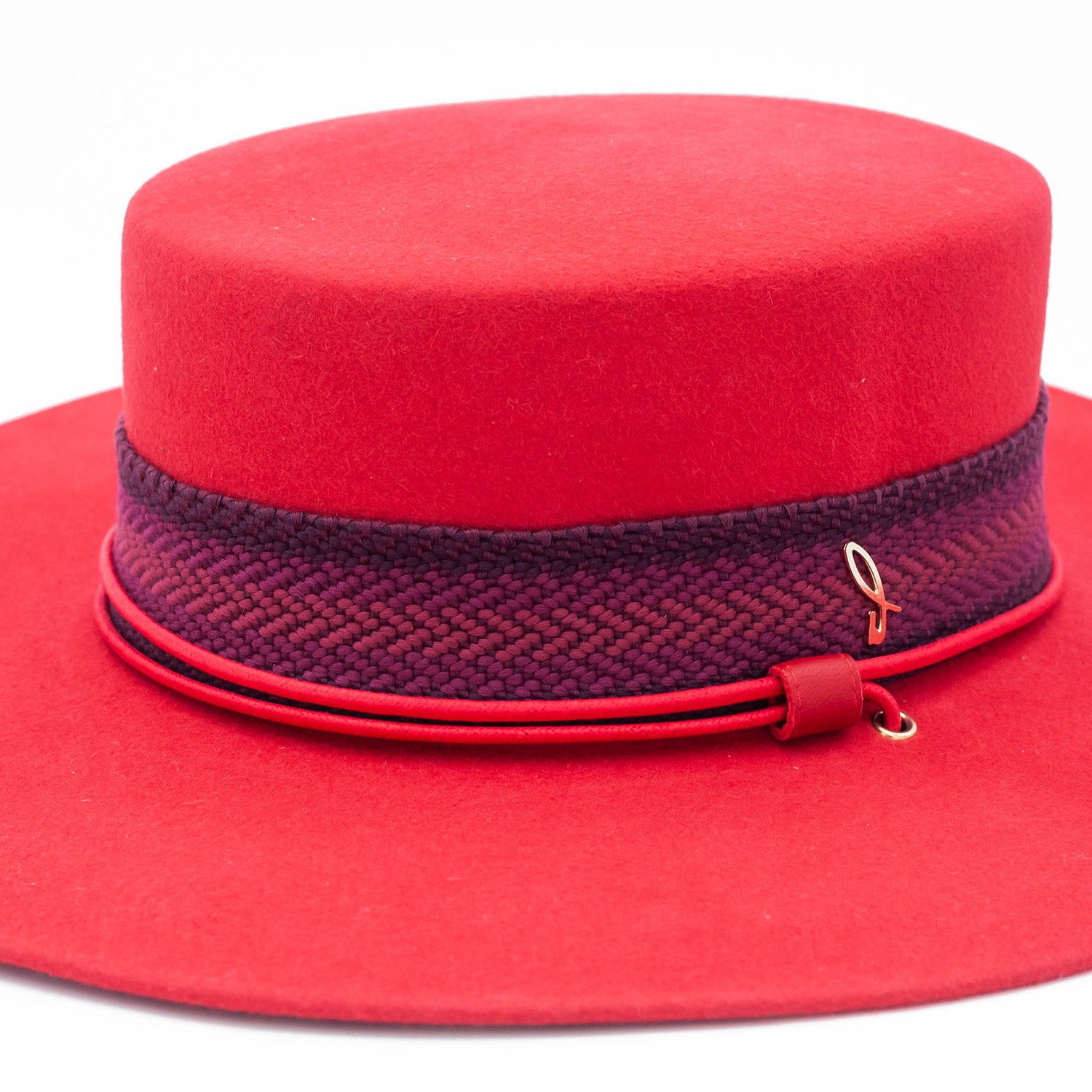 doria-1905-salento-toledo-cappello-tesa-larga-in-feltro-rosso image 4