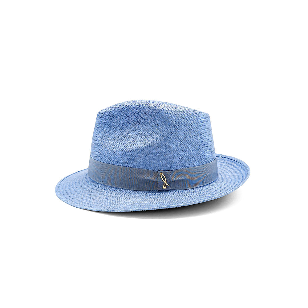 doria-1905-droplet-cappello-panama-tesa-piccola-azzurro-orizzonte image 1
