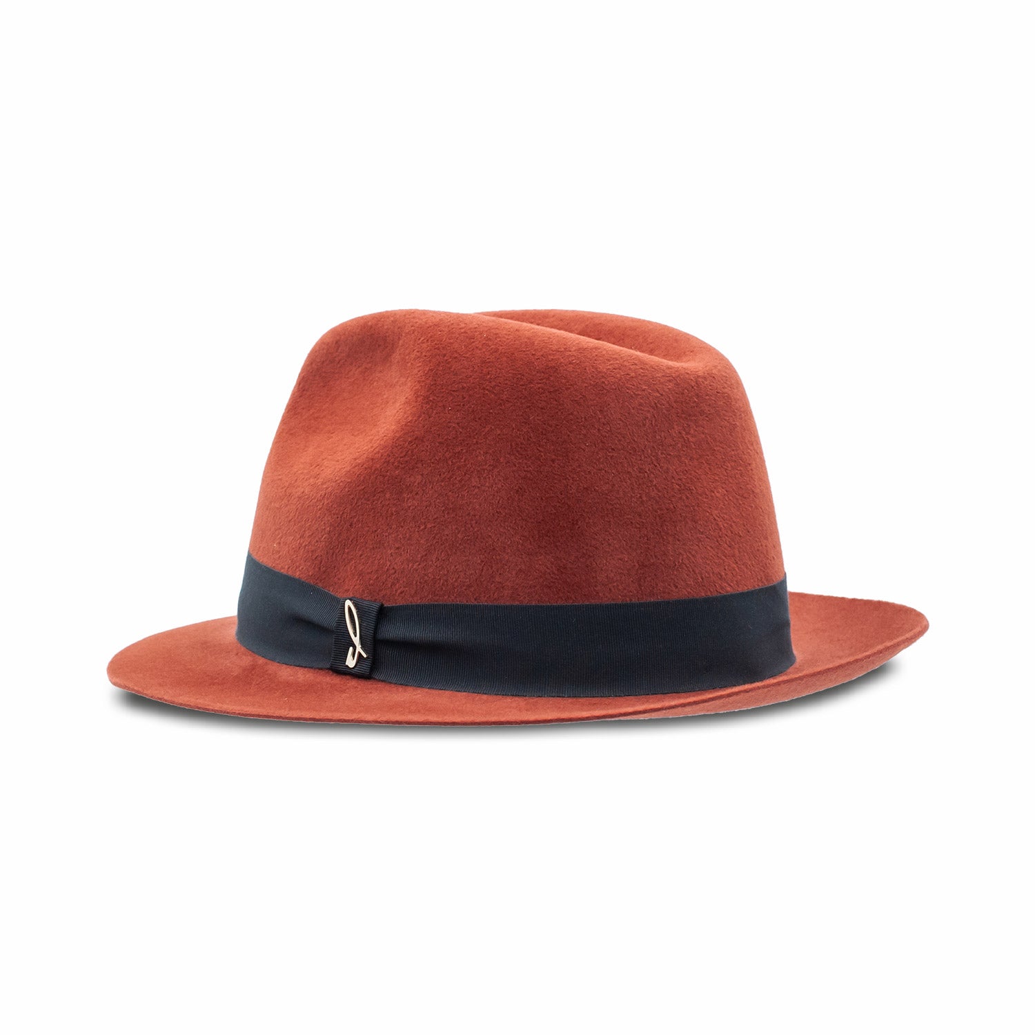 doria-1905-vittorio-fedora-feltro-lapin-velour-rosso-mattone image 3