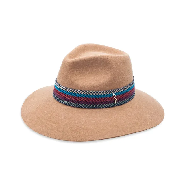 doria-1905-rachel-cappello-a-tesa-larga-in-feltro-di-lana-melange-marrone-cappuc image 1