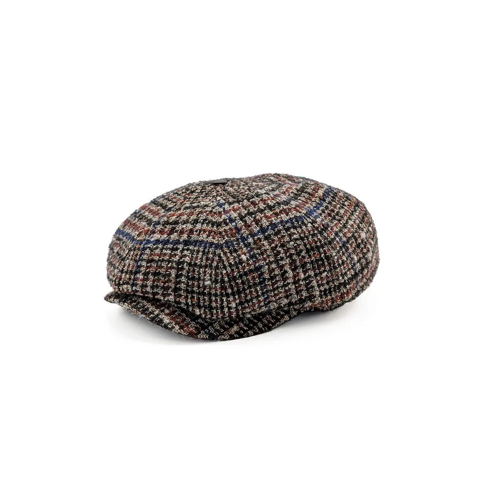 doria-1905-berretto-gatsby-a-spicchi-in-tweed-principe-di-galles-ferla image 1