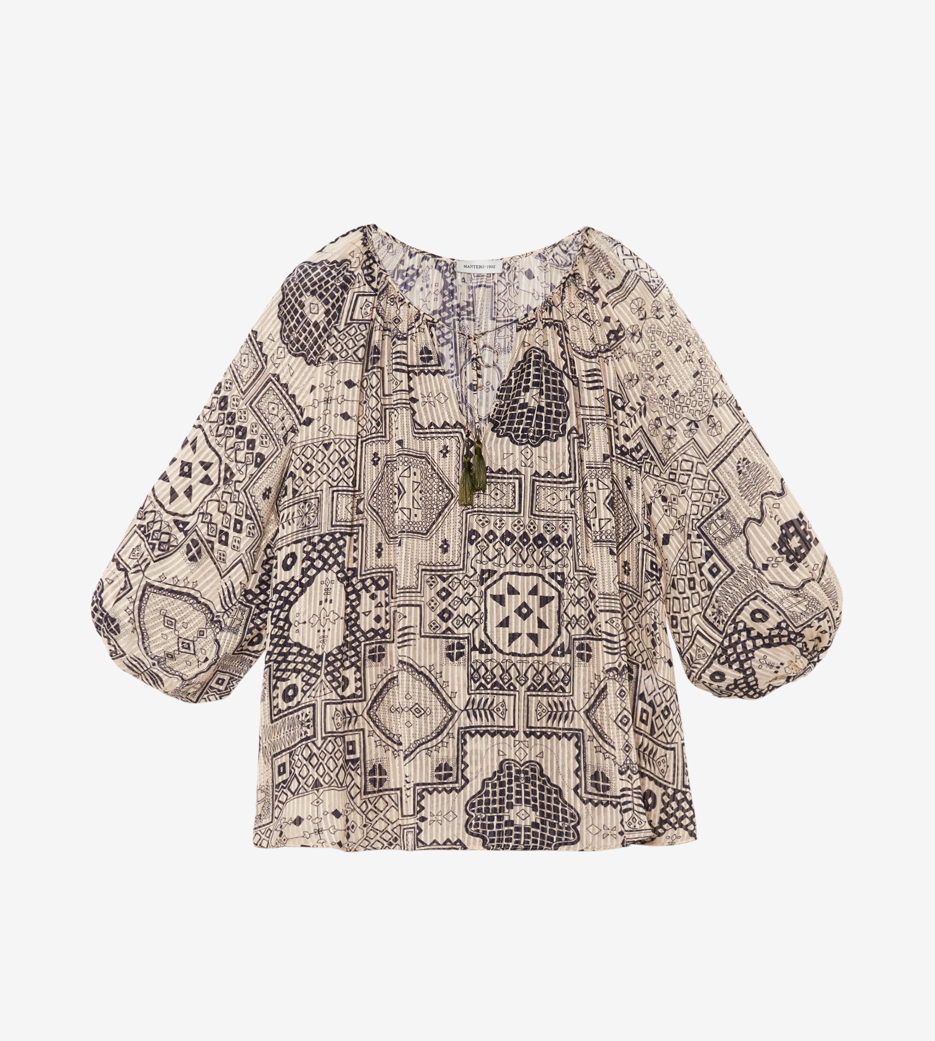 mantero-1902-lolita-blusa-manica-raglan-in-seta-e-lurex image 1