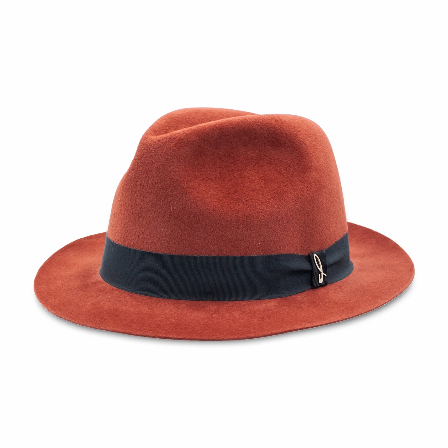 doria-1905-vittorio-fedora-tesa-stretta-in-feltro-velour-rosso-mattone image 4