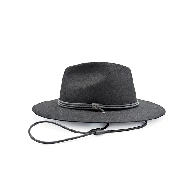 doria-1905-drop-cappello-in-feltro-di-lana-nero-con-laccio image 1