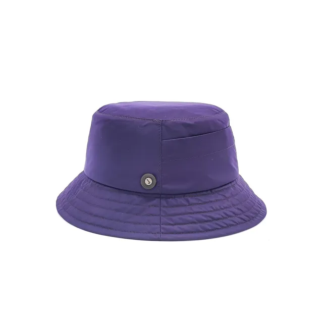 doria-1905-boris-cappello-bucket-impermeabile-viola-tempesta-con-tasca image 1