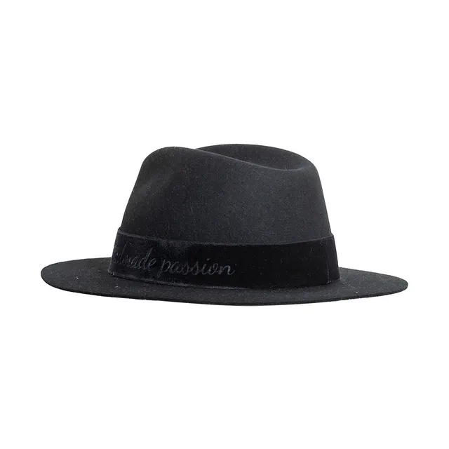 doria-1905-delano-cappello-drop-in-feltro-di-lapin-rasato-nero-con-cinta-velluto image 1