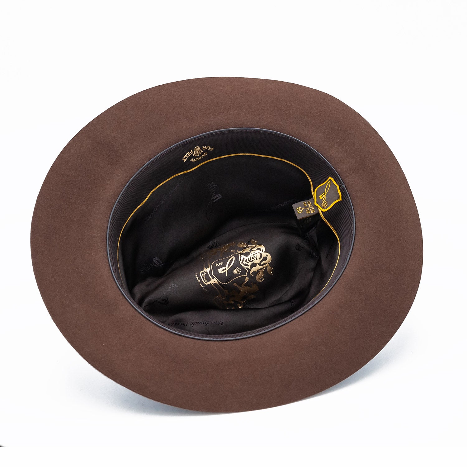 doria-1905-roberto-cappello-fedora-velour-marrone-cioccolato image 4