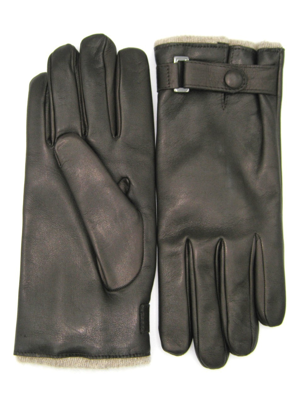 sermoneta-gloves-guanto-in-nappa-foderato-cashmere-con-cinturino-t-moro-da-donna image 2