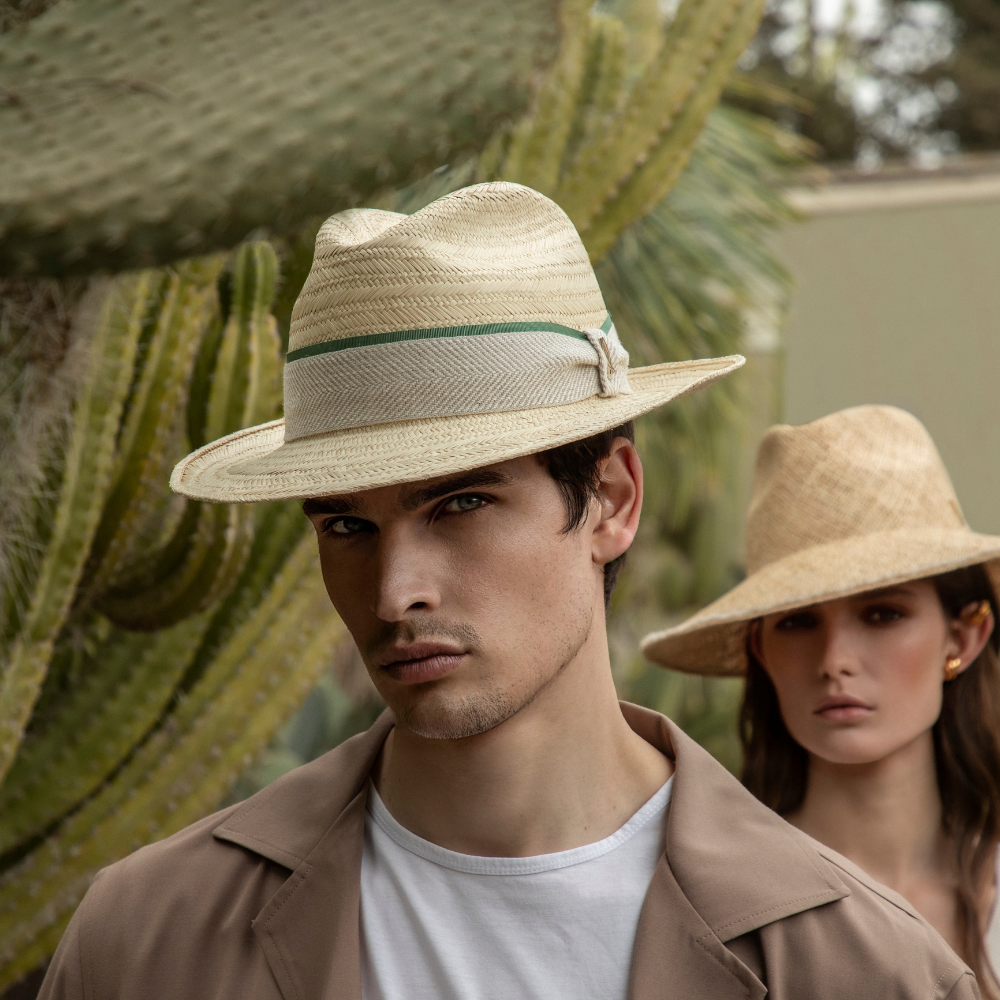 doria-1905-roberto-cappello-panama-herringbone-fedora-tesa-media image 2
