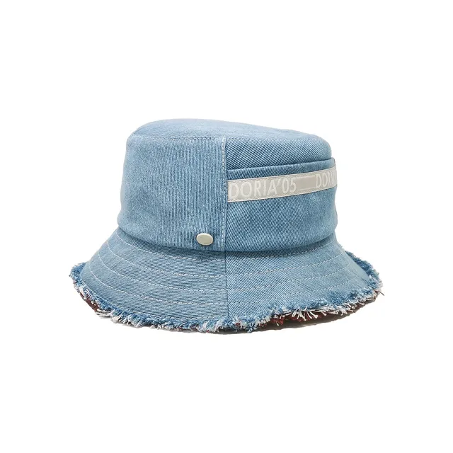 doria-1905-boris-fray-cappello-bucket-denim-sfrangiato-reversibile image 1