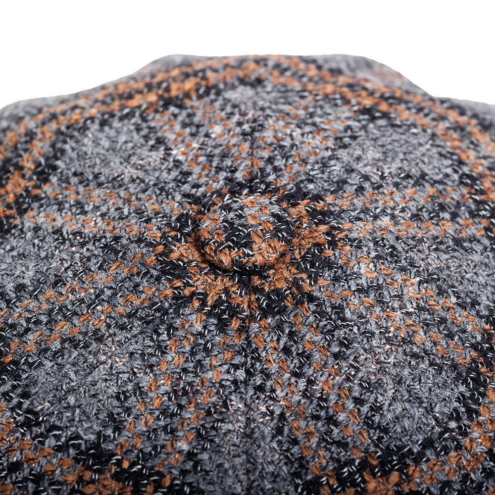 doria-1905-lord-coppola-irlandese-8-spicchi-tartan-grigio image 3