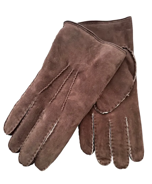 merola-gloves-guanti-in-pelle-shearling-cuciti-a-mano-marrone-scuro image 1