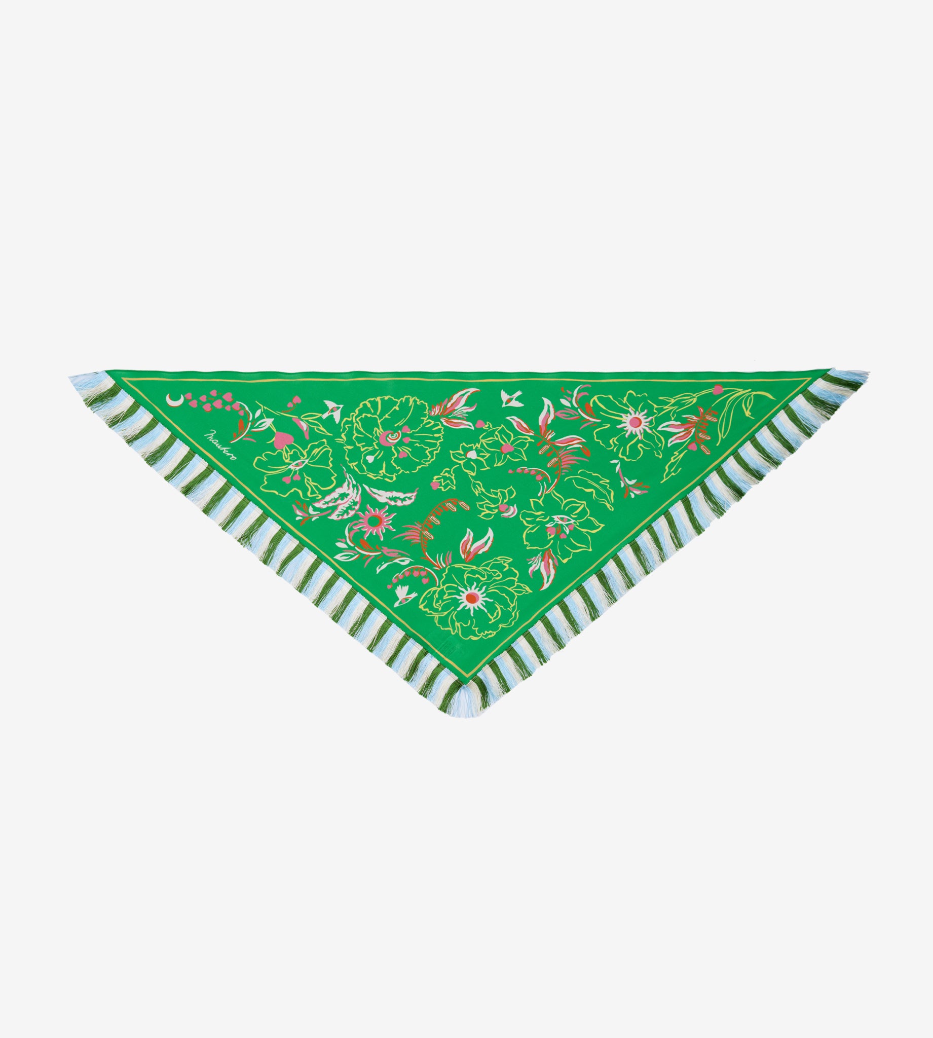 mantero-1902-crayon-kingdom-bandana-68x68x96-cm-con-frange image 1