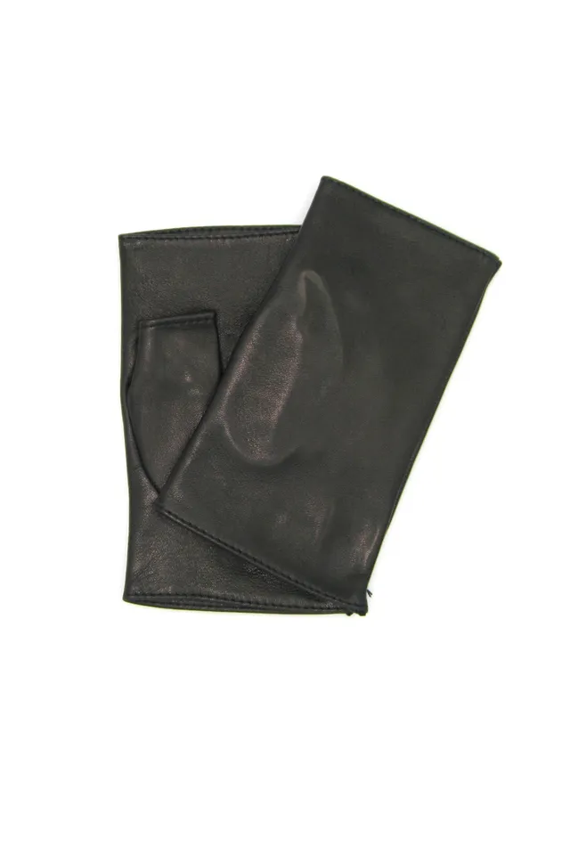 sermoneta-gloves-manicotto-in-nappa-2bt-con-fodera-in-seta-nero image 1