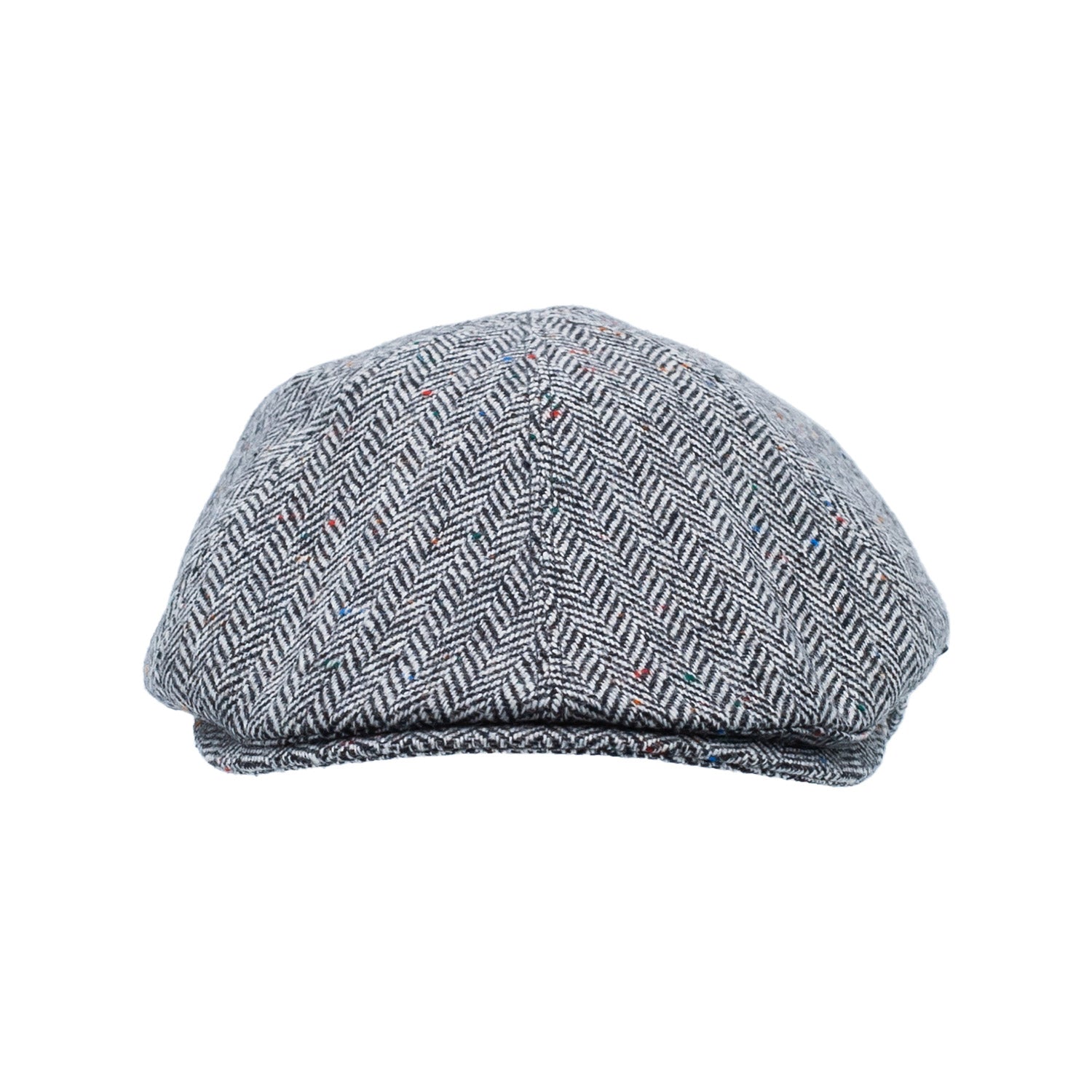 doria-1905-ed-berretto-a-spicchi-in-lana-vergine-grigio-nero image 2