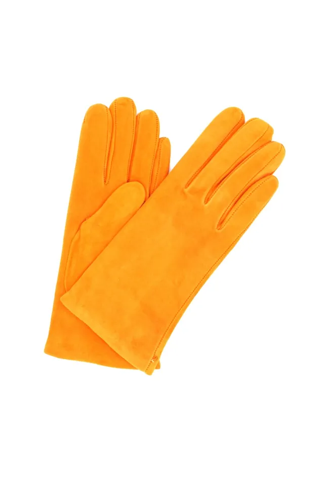 sermoneta-gloves-guanto-classico-in-nappa-scamosciato-foderato-cashmere-arancio image 1