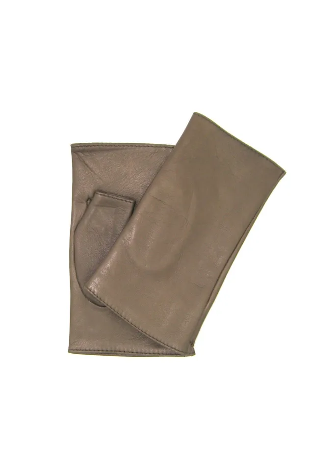 sermoneta-gloves-manicotto-2bt-in-nappa-foderato-seta-fango image 1