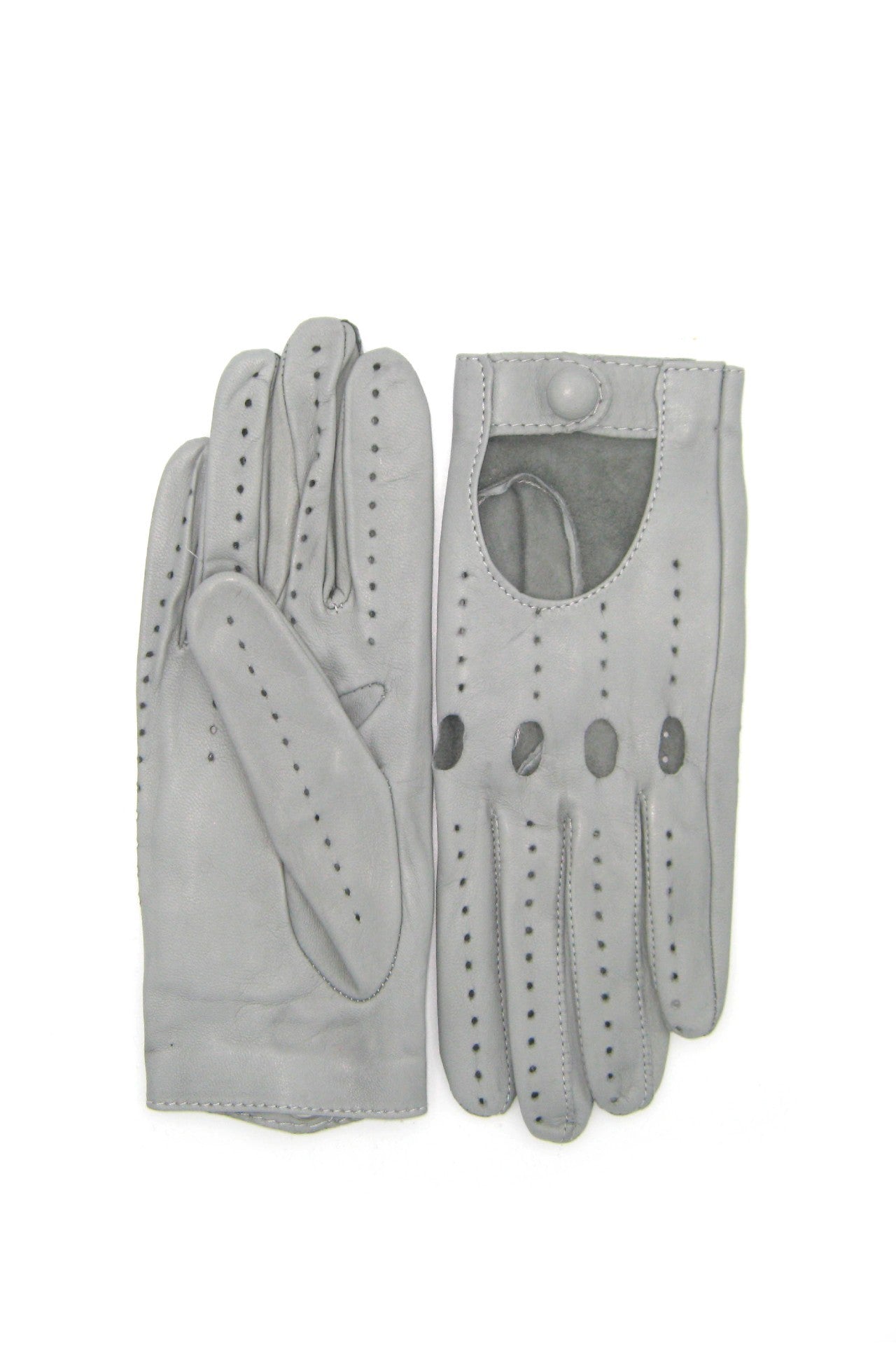 sermoneta-gloves-guanto-guida-sfoderato-dita-intere-2bt-grigio-perla-in-nappa image 2