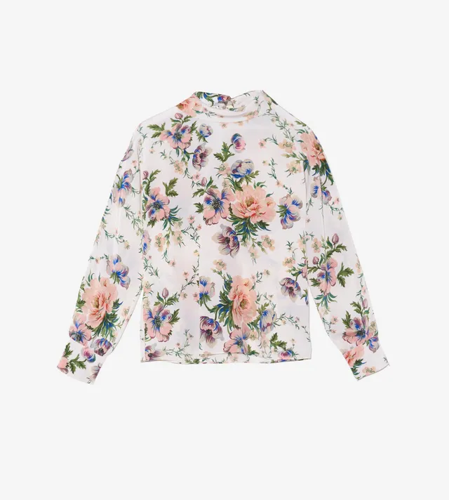 mantero-1902-tecla-blusa-con-colletto-alto-e-bottoni-in-seta-reversibile-made-in image 1