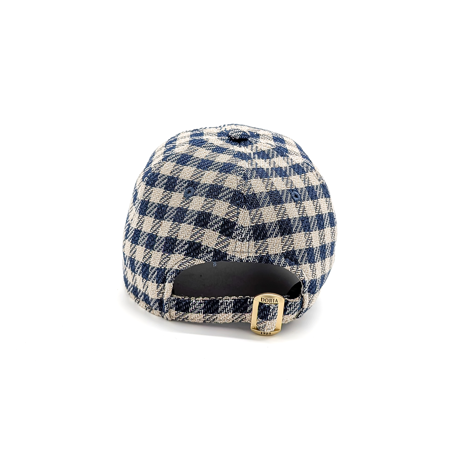 doria-1905-icon-berretto-da-baseball-in-tweed-check-blu-beige image 4