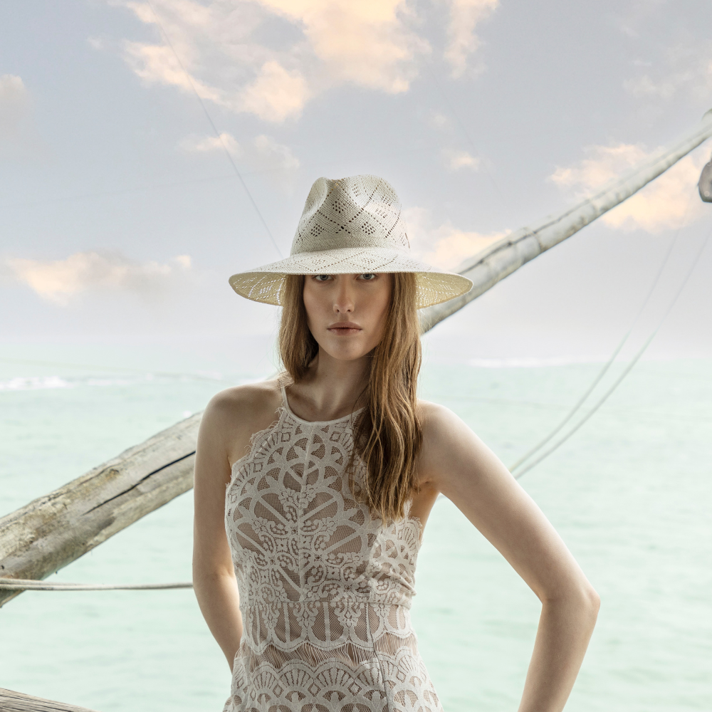 doria-1905-ernest-lace-cappello-tesa-larga-intreccio-carta-bianco image 2