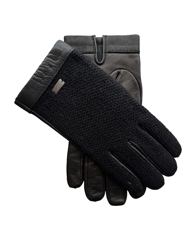 merola-gloves-guanti-in-pelle-nappa-e-tessuto-di-lana-maglia-riso-con-fodera-in- image 1