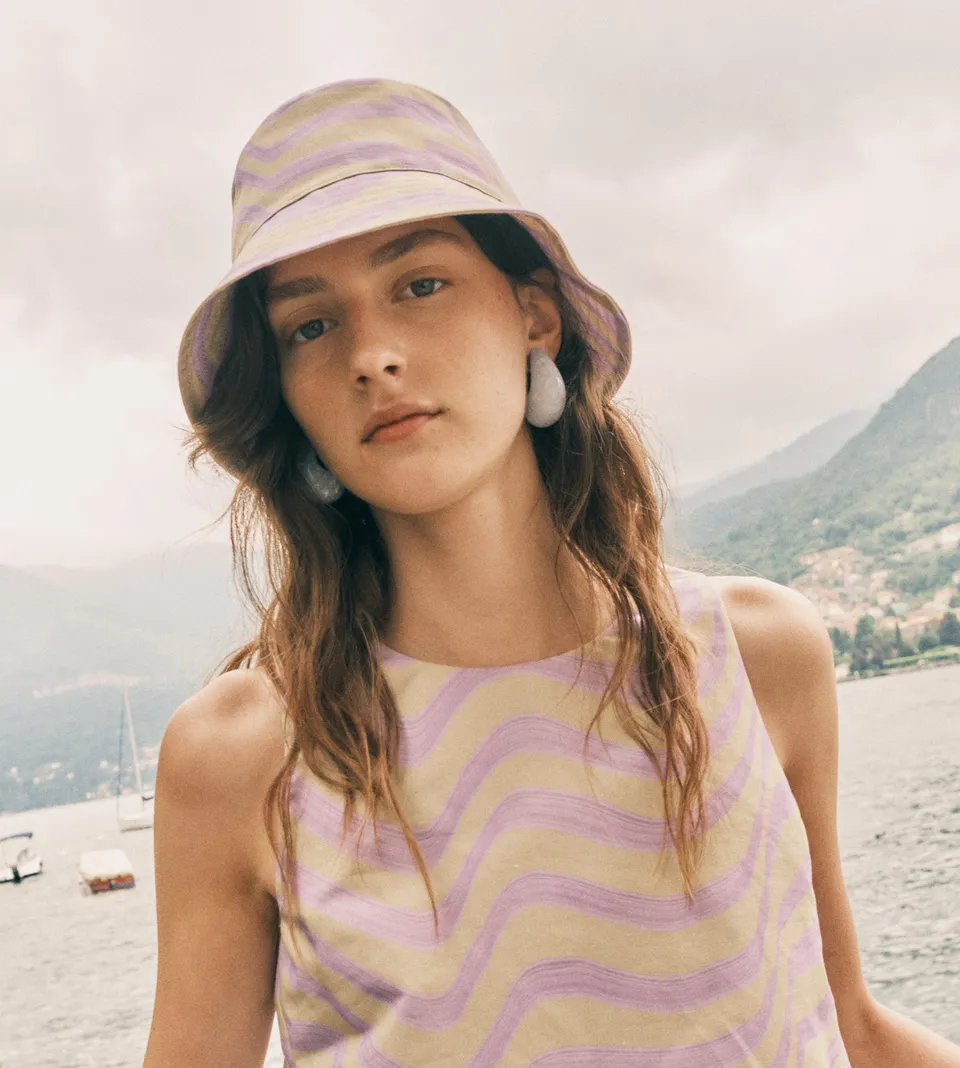 mantero-1902-nancy-bucket-hat-in-lino-cotone-58-cm image 1