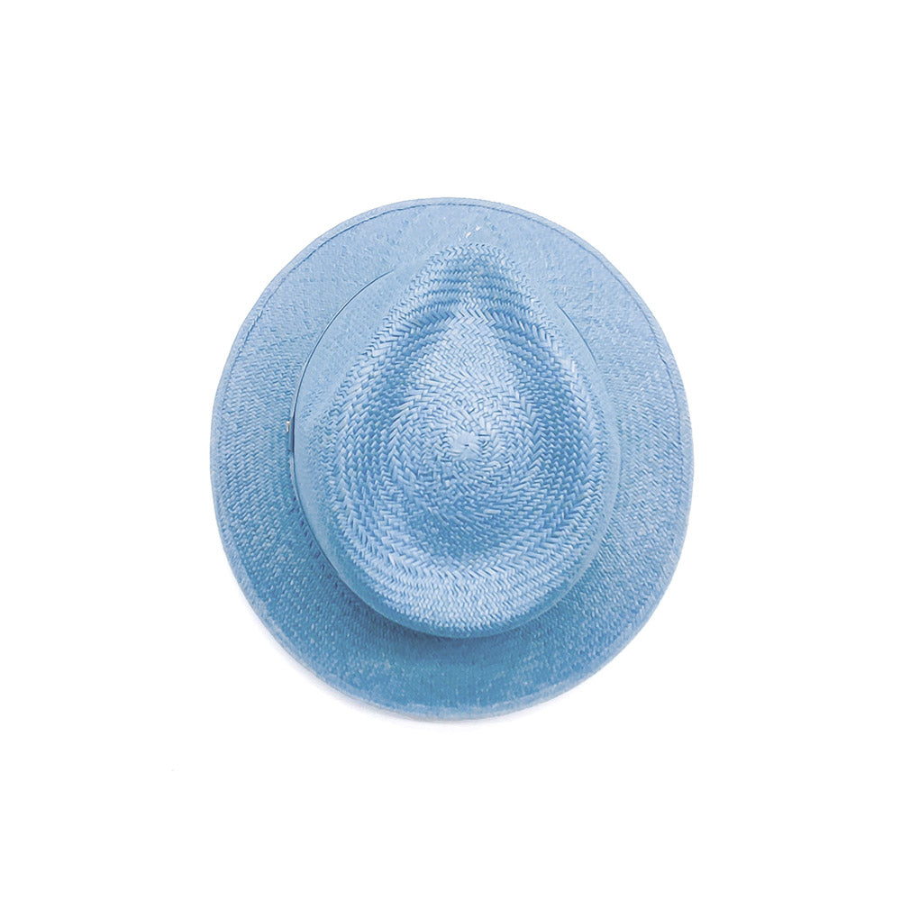 doria-1905-droplet-cappello-panama-tesa-piccola-azzurro-orizzonte image 5